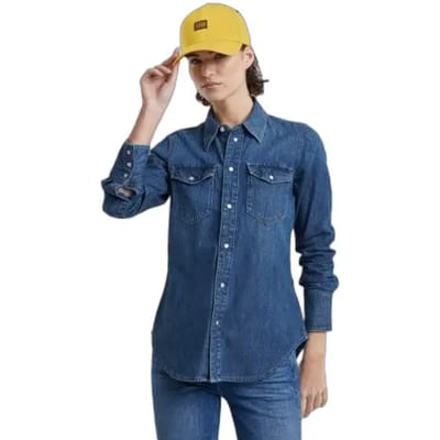 Dames slim fit blouse met lange mouwen G-Star Western