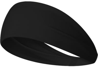 Without Lemon - Sport Haarband - Zacht & Elastisch - Zweetabsorberend - Fitness, Yoga & Hardlopen - Sporten - One Size - Zwart