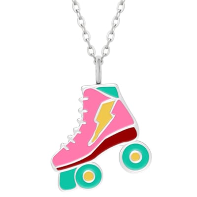 WeLoveSilver - Zilveren ketting meisjes - Rolschaats hanger - 925 zilver