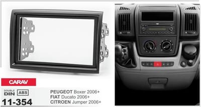 2-DIN FIAT Ducato 2006+ / CITROEN Jumper 2006+ / PEUGEOT Boxer 2006+ inbouwpaneel Audiovolt 11-354