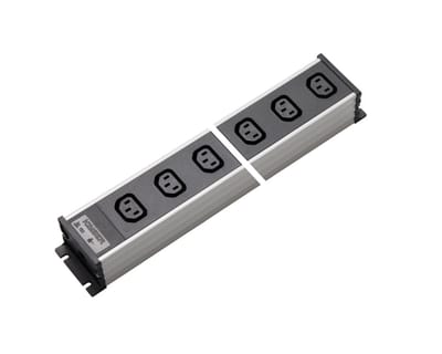Martin Kaiser 10-voudige stekkerdoos IEC Stekkerdoos C13 70 Graden 10Amp - 1122/10l-sw [10 Stuks]