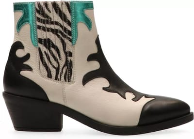 Maruti - Tessy Cowboylaarzen Aqua - Black - Offwhite - Aqua - Zebr - 38