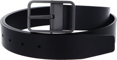 PORSCHE DESIGN Leren Riem Business Belt 35 Logoprint W100 Black Zwart