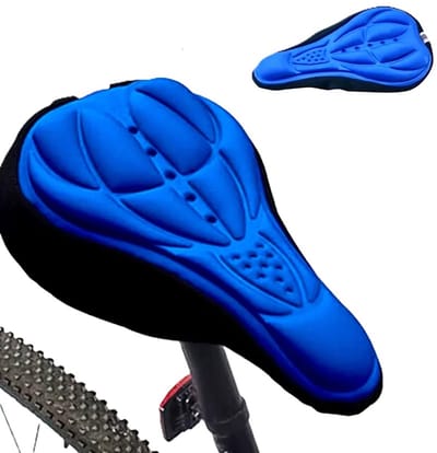 Gel Zadelhoes Fiets I Stoelhoes Zadel I Zachte Zadelhoes Met Schuim Vulling I Extra Demping & Comfort I Blauw