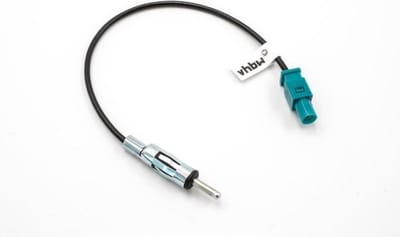 Fakra Z (m) - DIN (m) auto antenne adapter kabel - RG174 - 50 Ohm / zwart - 0,15 meter