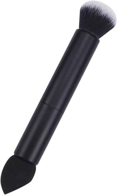 Precisie Contour Kwast, 2-in-1 Poederkwast voor Foundation en Haarcorrectie, Ideaal voor Make-up en Sculpting