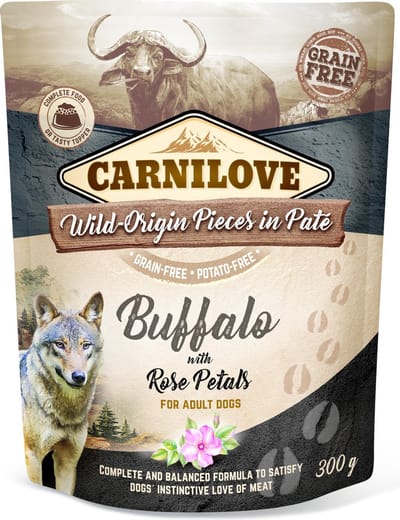 Carnilove Dog Pouch Buffalo with Rose Petals 300g