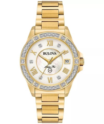 Bulova Marine Star 98R235 Horloge - Staal - Goudkleurig - Ø 32 mm
