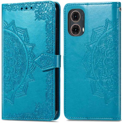 imoshion Hoesje - Geschikt voor Motorola Moto G85 - Mandala Bookcase - Turquoise