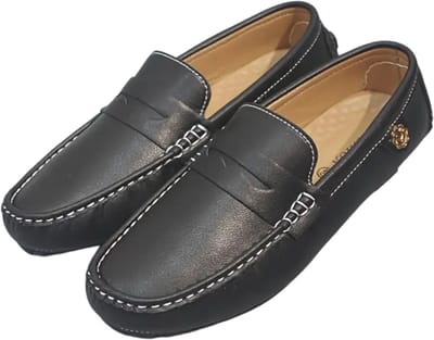 Bovista Loafers Heren - Met Hak - Herenschoenen - Instappers - Zwart - Maat 39.5