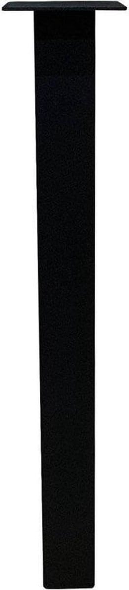 FLE - Stalen tafelpoot zwart vierkant 6 bij 6 cm en hoogte 72 cm (koker 6 x 6 cm) - 4 stuks