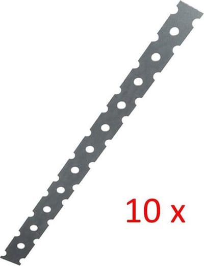 Lijmkoppelstrip - Verzinkt - 30 x 2.2 cm - 0.7 mm dik - 10 stuks