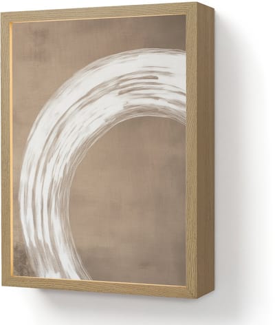 Wandlamp 30x40 cm - Oplaadbaar - Verf - Bruin - Japandi - Wandlampen binnen woonkamer - Slaapkamer lamp - Decoratieve nachtlamp - Vloerlamp draadloos