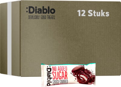 Diablo | No Added Sugar | Choco Covered Cream Cookies | 12 Stuks | 12 x 34g
