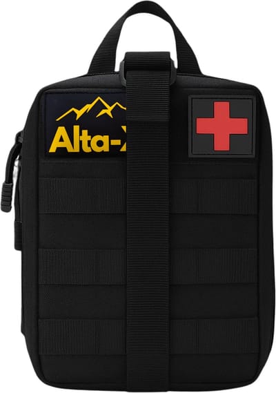 Alta-X - EHBO-tas tactische rugzak - Kleine tas - Verband tas, wielrenners tasje - Molle EDC Pouch - Wandelen, Kamperen, Reizen-Zwart
