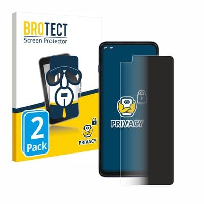 BROTECT - privacy screenprotector voor Motorola Moto G 5G Plus - Folie Beschermfolie Blauwlichtfilter 2 Stuks