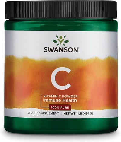 Swanson Health 100% Pure Vitamine C Powder - Vitaminen en Mineralen / Vitamine C - 454 Gram - 1 Pot