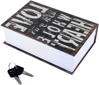Veiligheid Boek Safe met Sleutel - Mini Nepboek voor Geld Verstoppen en Waardevolle Voorwerpen
