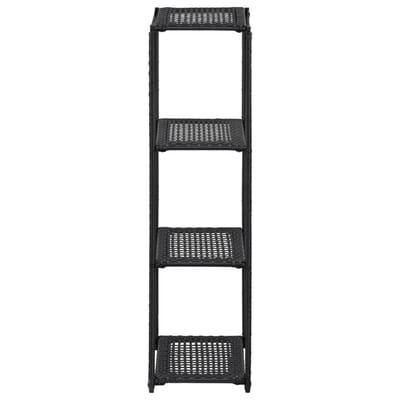 vidaXL - Opbergrek - 30x30x120 - cm - poly - rattan - zwart