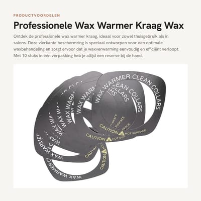 Dailygoods- Wax Warmer Professionele Set van 10 - Beschermende Ringen - Vierkant - Accessoire - Wax Verwarmer - Hoogwaardige Kwaliteit - Wax Kraag