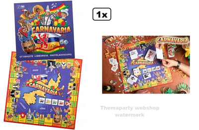 Bordspel Carnavaria - Carnavalsspel - Carnaval thema feest party fun Gezelschapsspel Limburg
