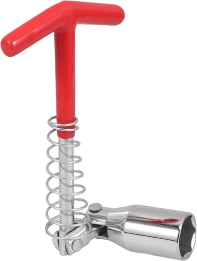 Bougiesleutel - Momentsleutel Vonk Verwijdering - Bougies Vervangen - Veilige Bevestiging - 21.4 cm - Zilver