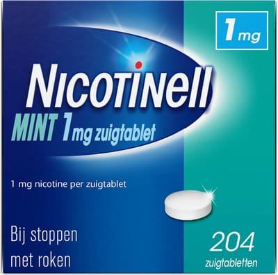 Nicotinell Zuigtablet Mint 1mg - 1 x 204 zuigtabletten