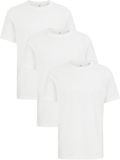 WE Fashion Heren Regular fit t-shirt van 100% katoen, 3-pack