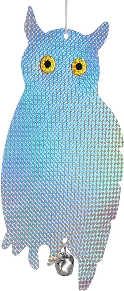 Springos Vogelverjager - Hologram - Uil - Met - Bel - 41 x 20 CM