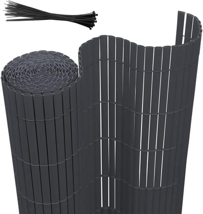 Inkijkbescherming PVC - Privacy Strip - Balkon Tuin - 3-laags Versterkt - 140 x 900 cm - Antraciet