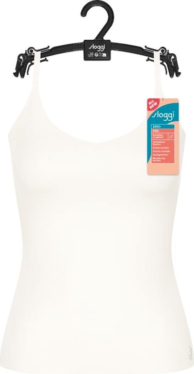 sloggi ZERO Feel 2.0 Spaghetti Top Dames Onderhemd - SILK WHITE - Maat XL