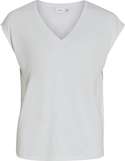 VILA T-shirt Korte Mouw Basic V-hals Top Stretchy Top Effen VIMODALA.