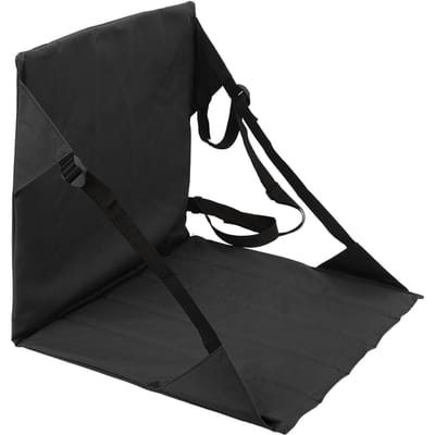 Siège de stade pliant léger portable en tissu Oxford coussin de siège de stade pour camping pique-nique rouge Black noir