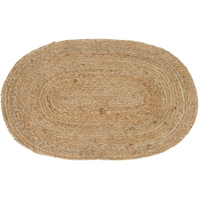 House Nordic Bombay Deurmat - Deurmat van gevlochten jute, natuurlijk, ovaal, 50x80 cm