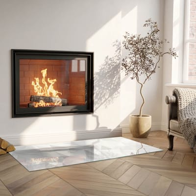 Coloray Vloerplaat Houtkachel - Onderplaat Kachel - 125 cm x 50 cm - Houtkachel Vloerplaat - Grijs Vloerplaat Kachel - Verwarmingsaccessoires - Vloerplaat voor Houtkachel - Vloerplaat Open Haard - Vloerplaat Voor Kachel