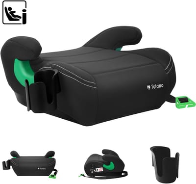 Tulano Cabby 25 Isofix Autostoelverhoger - Zitverhoger - Kinderzitje 125-150 cm - Zwart
