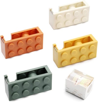 4 Stuks Tape Dispenser voor Snelle Snijding van Plakband, Ideaal voor Kantoor, School en Bloemenwinkels