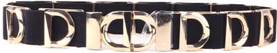 Giuliano Elastische Riem - made in Italy - Dames - Elastische Tailleriem - Zwart