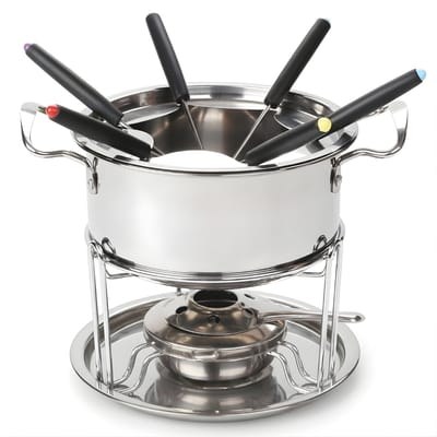 DnA® Fondueset - Fondue - Fondue Netjes - Zilver - 25cm x 18cm x 19cm
