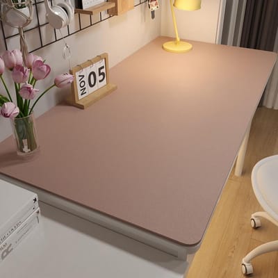 Bureauonderlegger PU-leer - Bureau mat Desk pad - Bureau beschermen - Waterdicht en antislip - 60 x 120 cm - Roze
