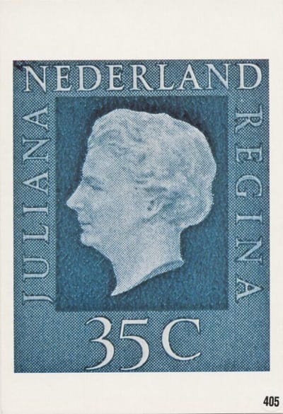 Briefkaart met afbeelding Juliana Regina postzegel