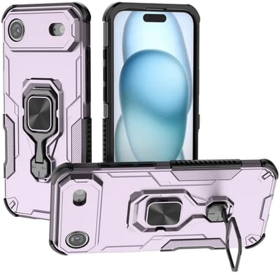 MobyDefend Hoesje - Geschikt voor iPhone Air - Dubbelgelaagde Pantsercase Met Standaard - Roze