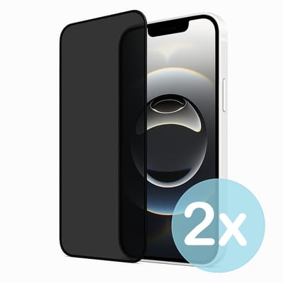 Privacy Screenprotector Geschikt voor iPhone 16e / 17e– Anti-Gluren – Krasbestendig Gehard Glas 9H – Volledige Dekking – 2-Pack – FuturiQ