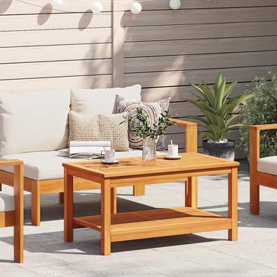 vidaXL - Bijzettafel - Olie - Natuurlijk - 90 - x - 50 - x - 45 - cm - Massief - Acacia - Hout
