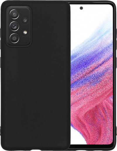 Hoesje - Geschikt voor Samsung Galaxy A53 - Sterk & Shockproof - Siliconen Case - Hoes Cover - Telefoonhoes - Zwart