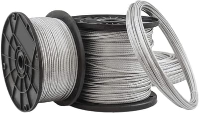 Stalen kabel 50 m 5 mm gegalvaniseerd EN 12385-4 6x7+FC