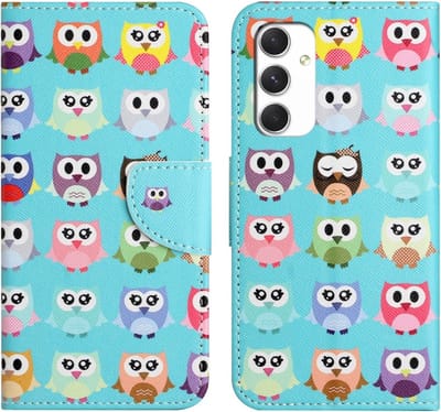 Coverup Hoesje - Geschikt voor Samsung Galaxy A16 5G Hoesje - Coverup Book Case - Uilen