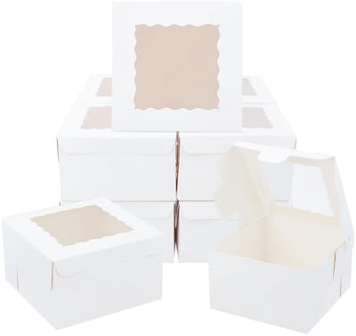 Dailygoody - Cupcake Dozen - Cadeauverpakking - Witte Papieren Dozen - Mini Taartjes - Voor Bruiloft en Verjaardag - 20 Stuks