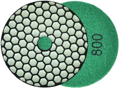 GEKO Diamant polijstpad - 100 mm - Droog gebruik - Klittenband bevestiging