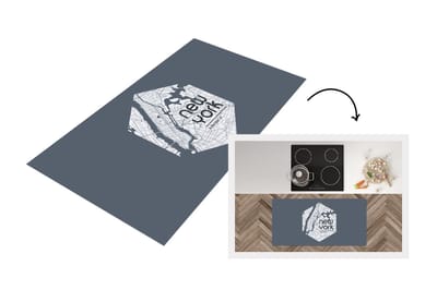 Keukenloper - Loper keuken - New York - Plattegrond - Blauw - 120x60 cm - Keukenloper vinyl - Stadskaart